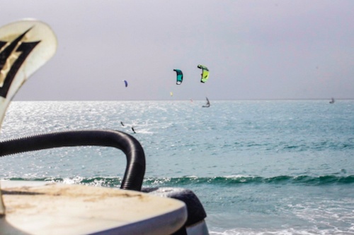 The view of the Kitesurf spot in Cabo BLanco Peru